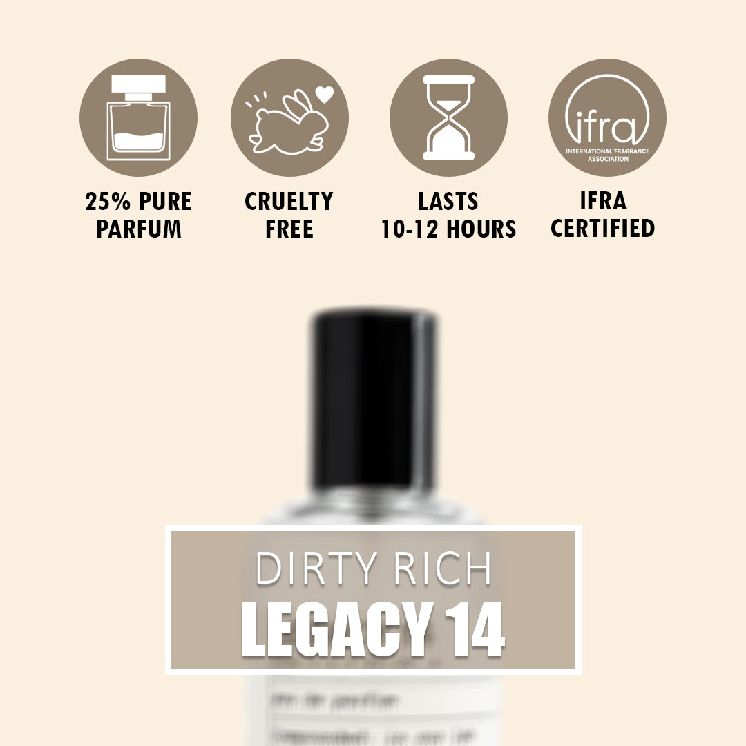 Dirty Rich Legacy 14 Eau de Parfum – 50ml| Long-Lasting Floral Fragrance for Men & Women
